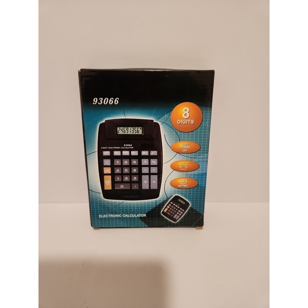 Calculator - Large Black Desktop Calculator - 8 Digit Display - New
